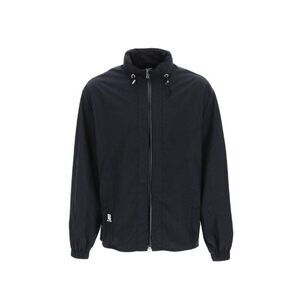 Balmain Nylon Shell Jacket with Zip and Pocket Details Men Black Jackets